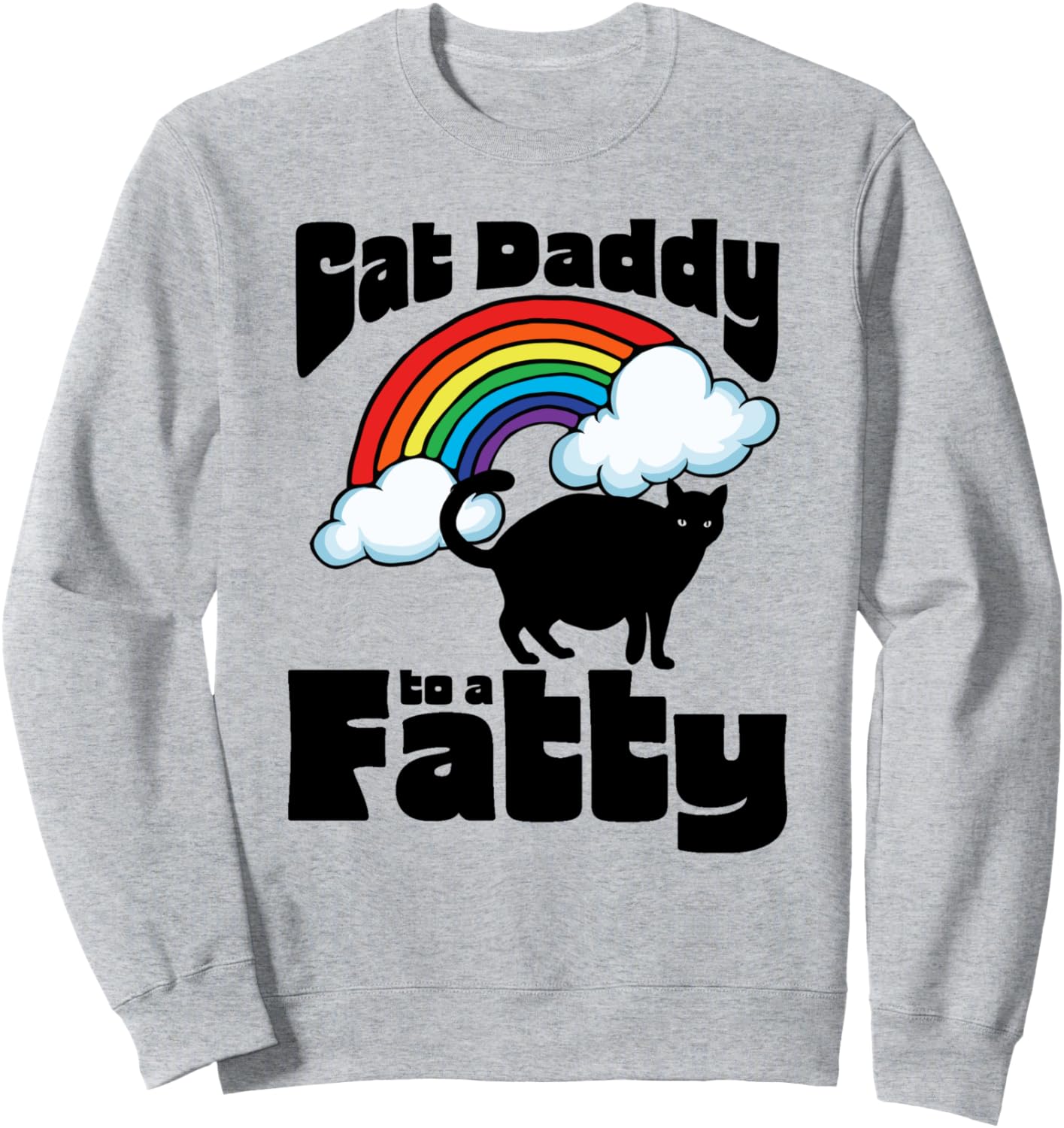 

Забавная винтажная толстовка в стиле 80-х с радужным рисунком «Папа-толстяк» Pet Mom & Dad Retro Cat Tees, серый
