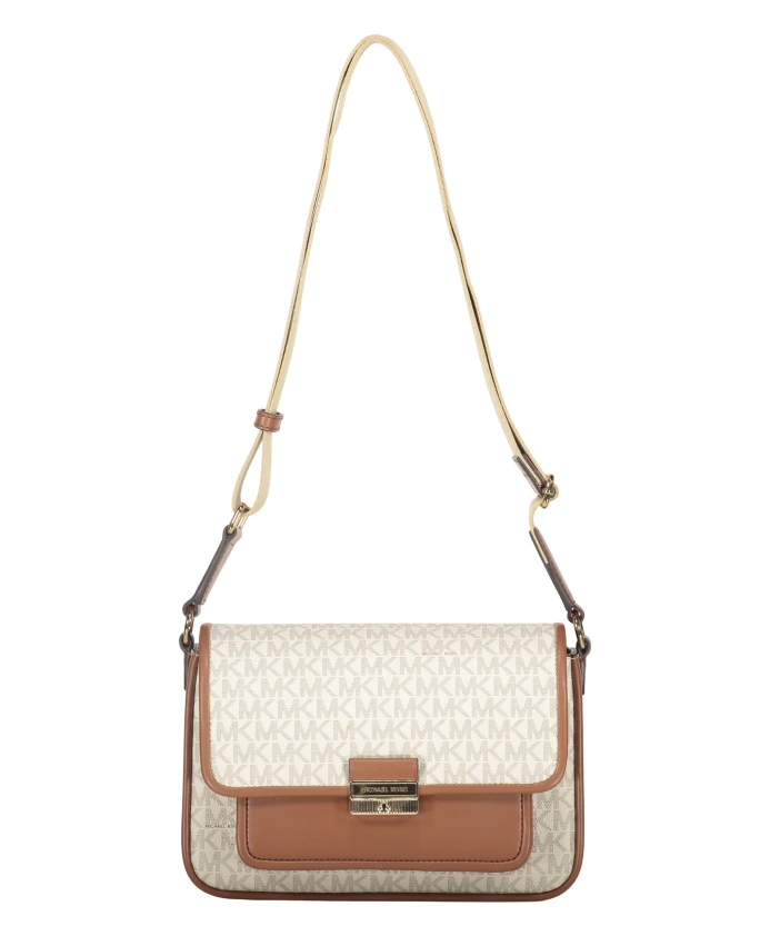 

Стильная сумка через плечо с клапаном. Michael Kors, бежевый