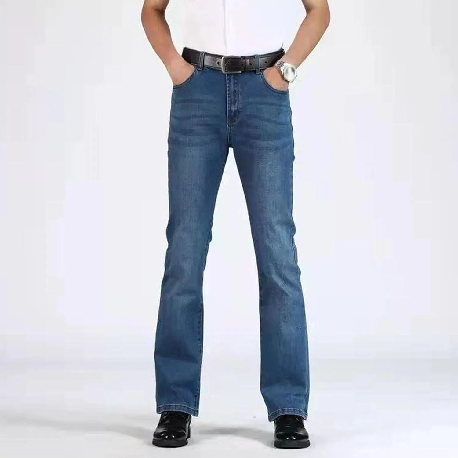 Джинсы клеш Bell Bottom, Vintage Denim, Dark Blue — фото 3