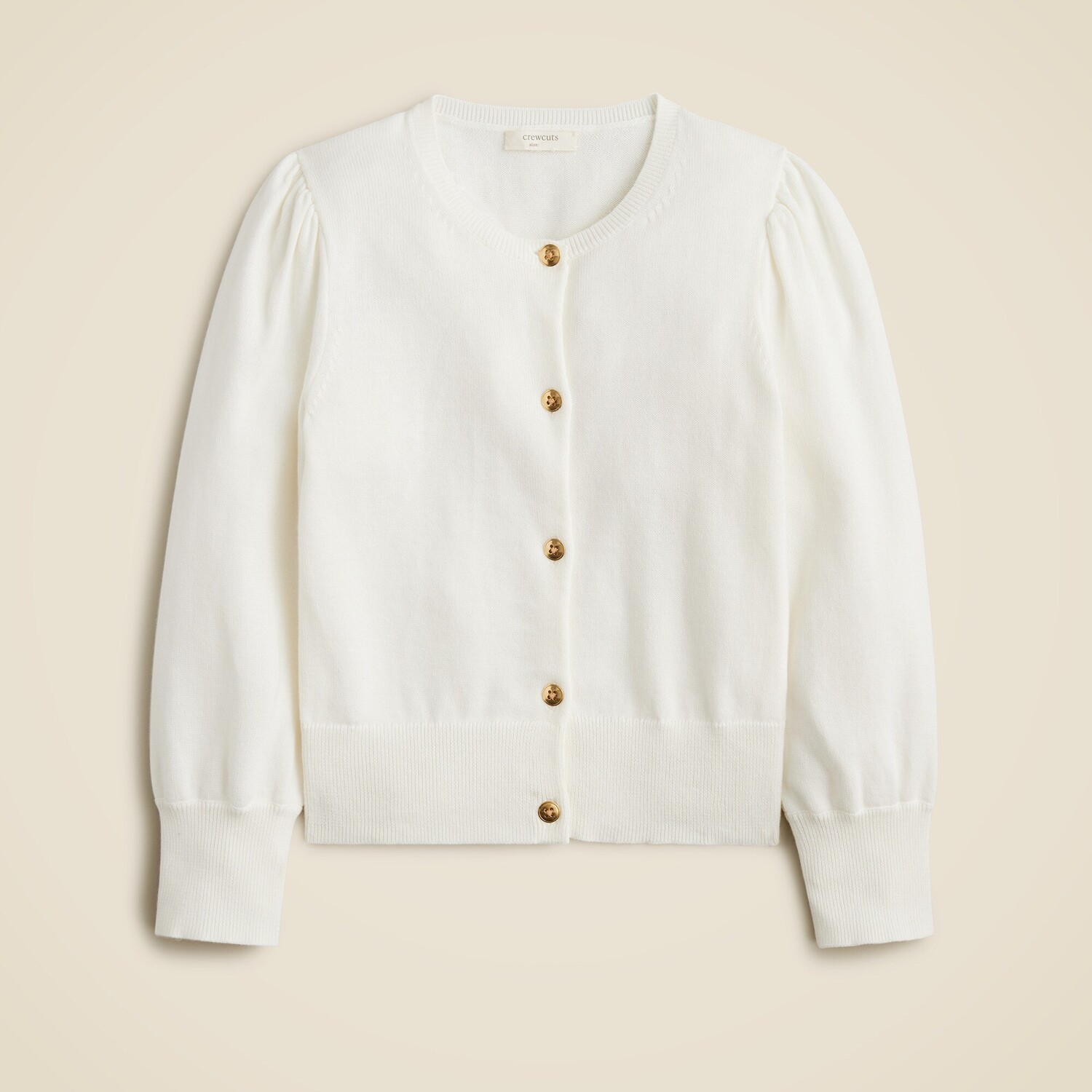 

Кардиган-свитер с рукавами-фонариками J.Crew, белый