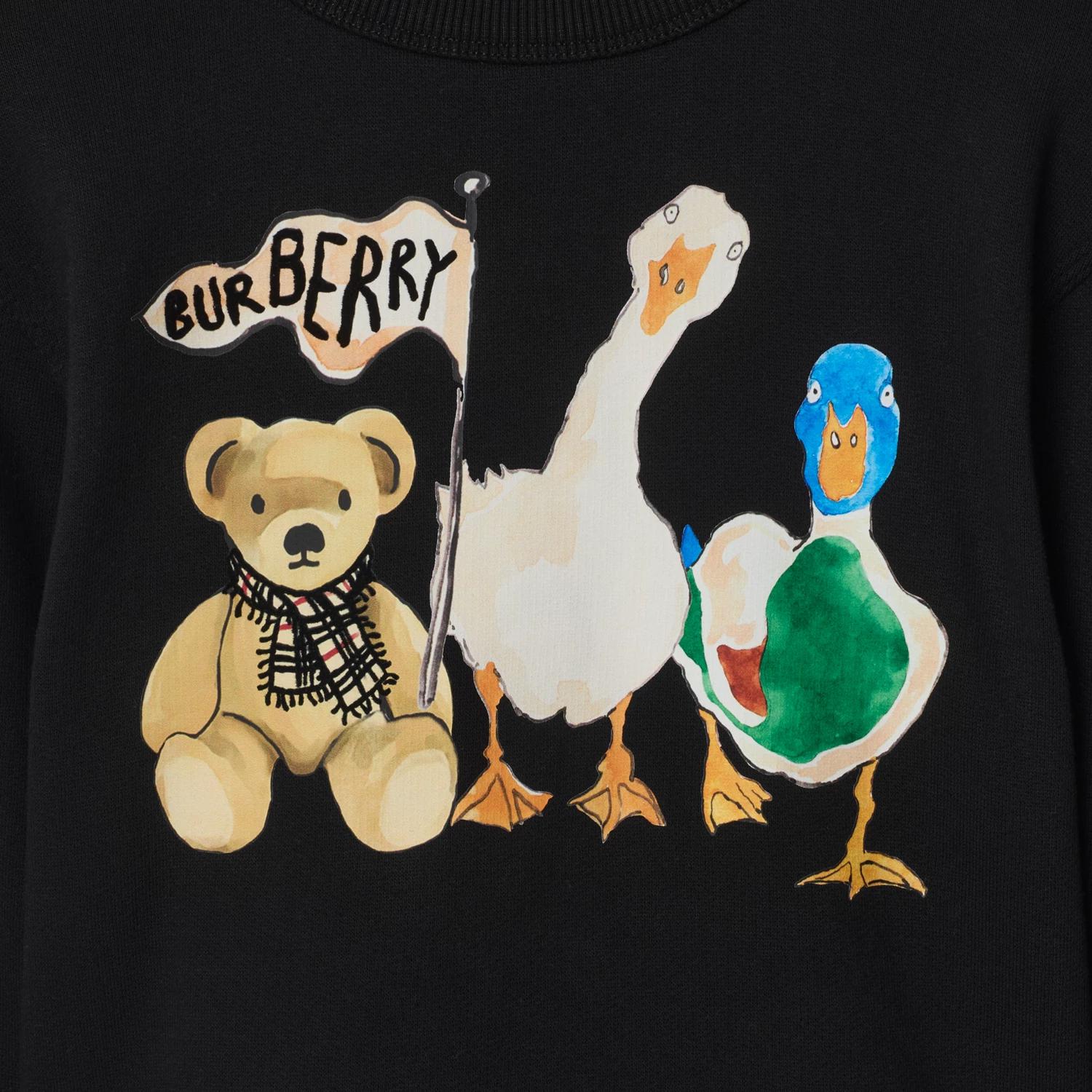 Burberry Черная детская толстовка Kids' — фото 4
