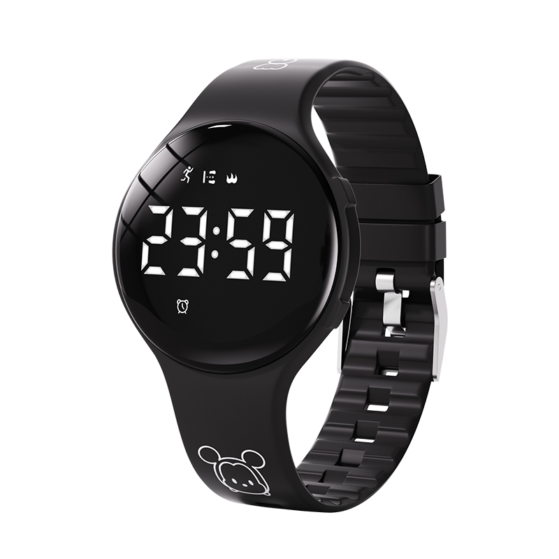 

Disney Электронные часы с силиконовым ремешком унисекс черный циферблат