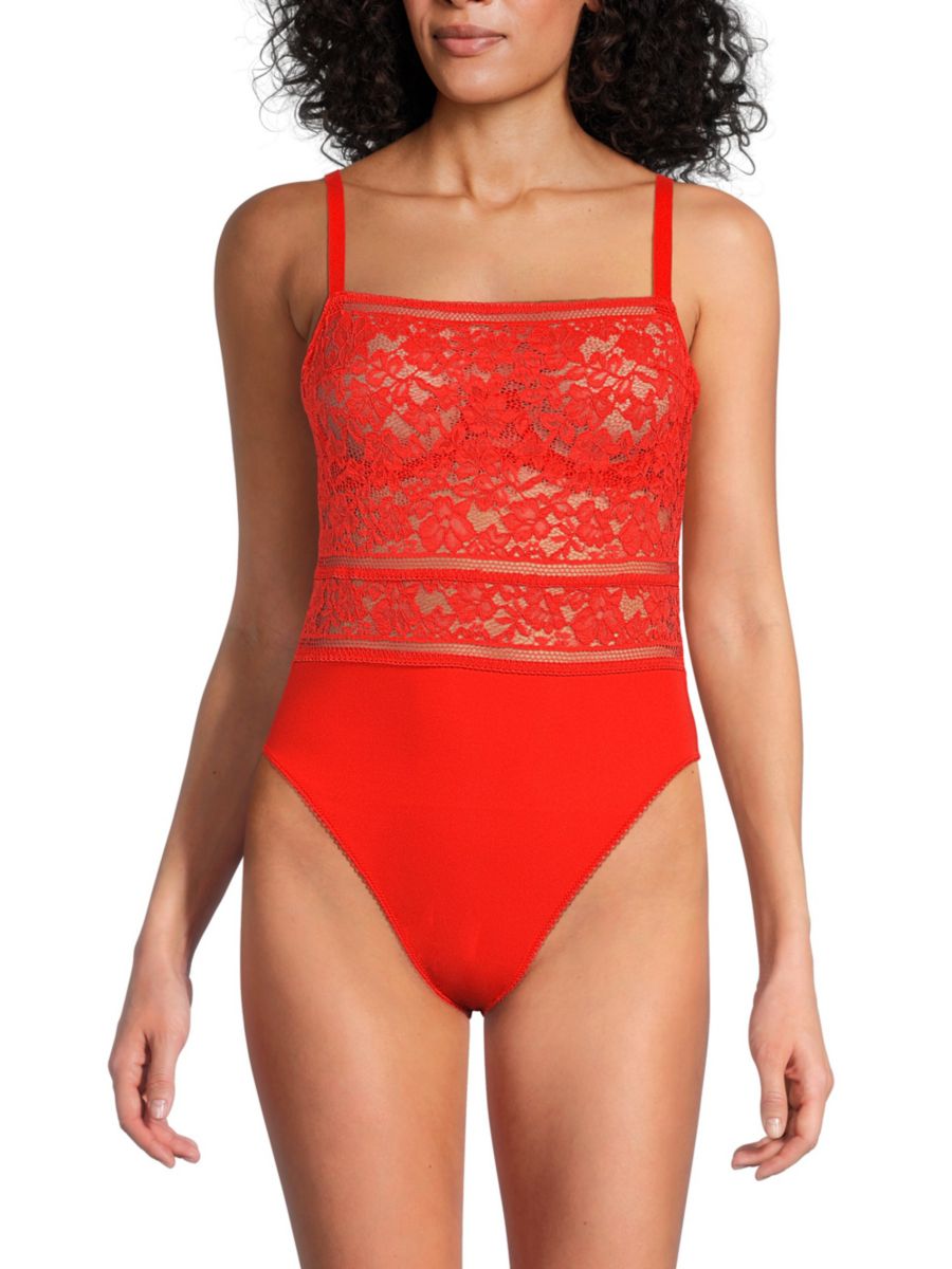 

Прямой боди со шнуровкой Wolford, цвет Red Glow