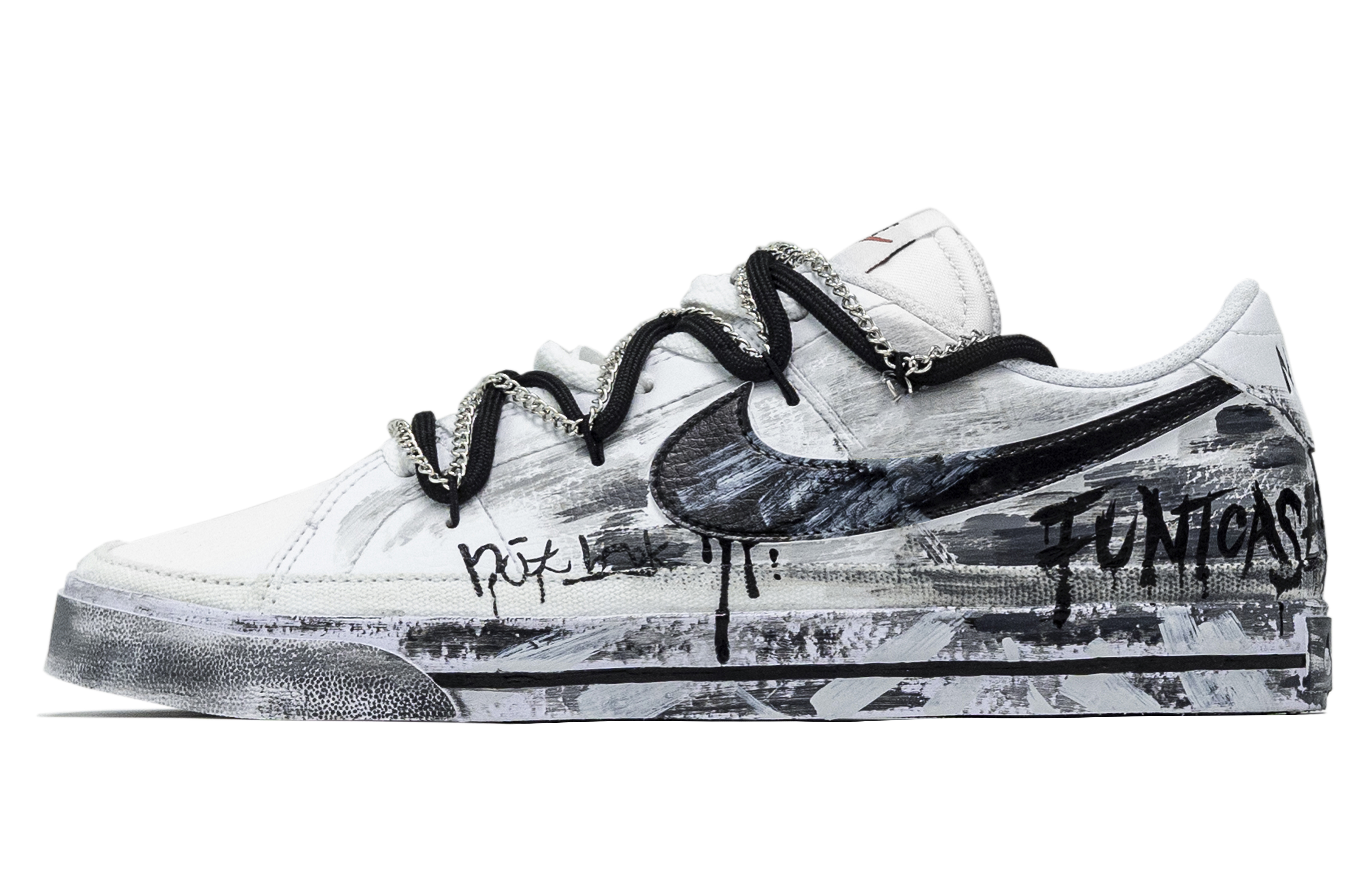 

Nike Кроссовки Court Legacy Six Eight, Hymn Of The Ruins с низким верхом, нескользящие, мужские, черно-белые