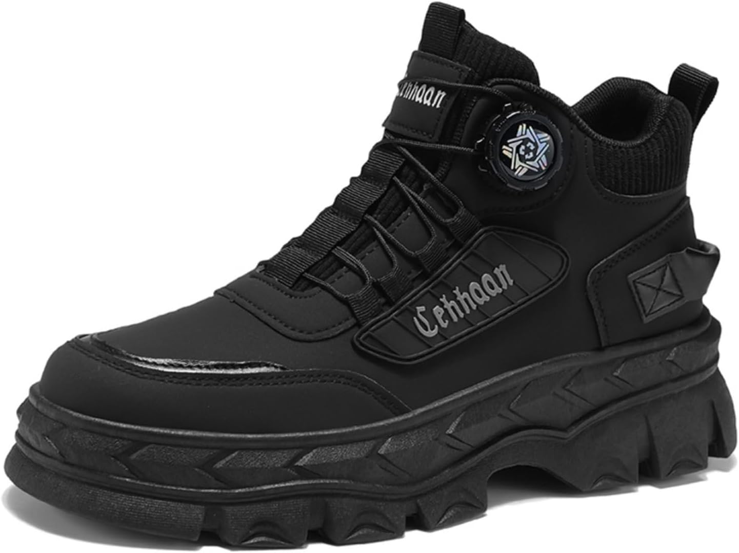 

Мужские модные спортивные кроссовки с толстой подошвой, повседневные дышащие сетчатые спортивные кроссовки, кроссовки для фитнеса и тенниса, с толстой подошвой для увеличения роста, обувь для ходьбы Aokisx, черный