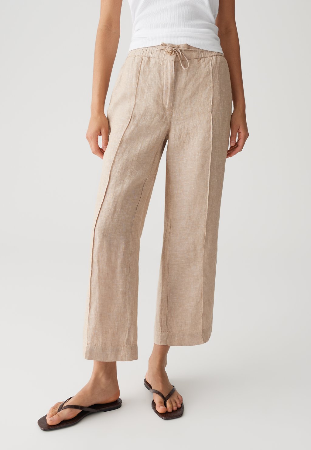 

Брюки MID RISE CROPPED RELAXED FIT OPUS, бежевый
