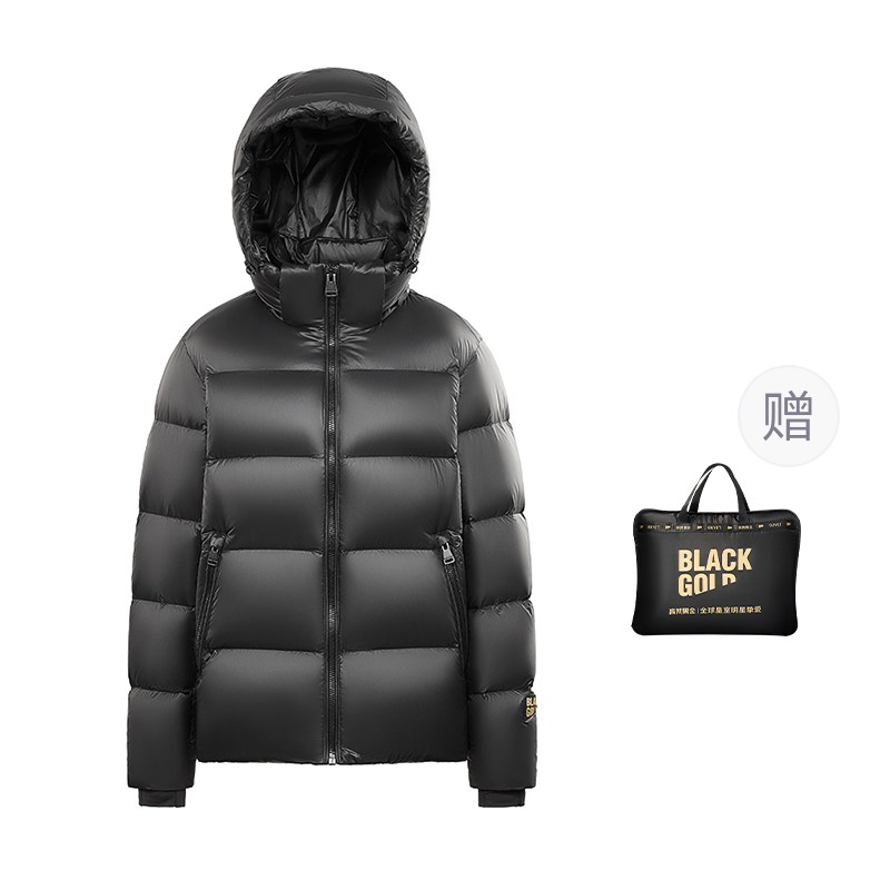 

Пуховик унисекс черный GOLDFARM, Городской техно-стиль черный