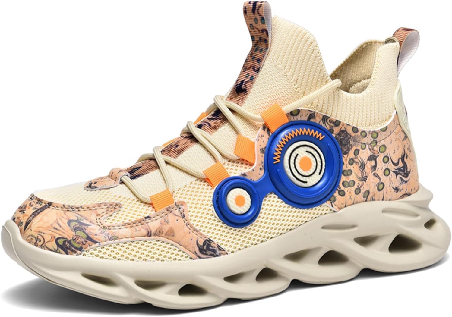 

Мужские кроссовки для бега Легкая спортивная обувь для зала Теннисная прогулочная повседневная обувь Azttoztto, бежевый