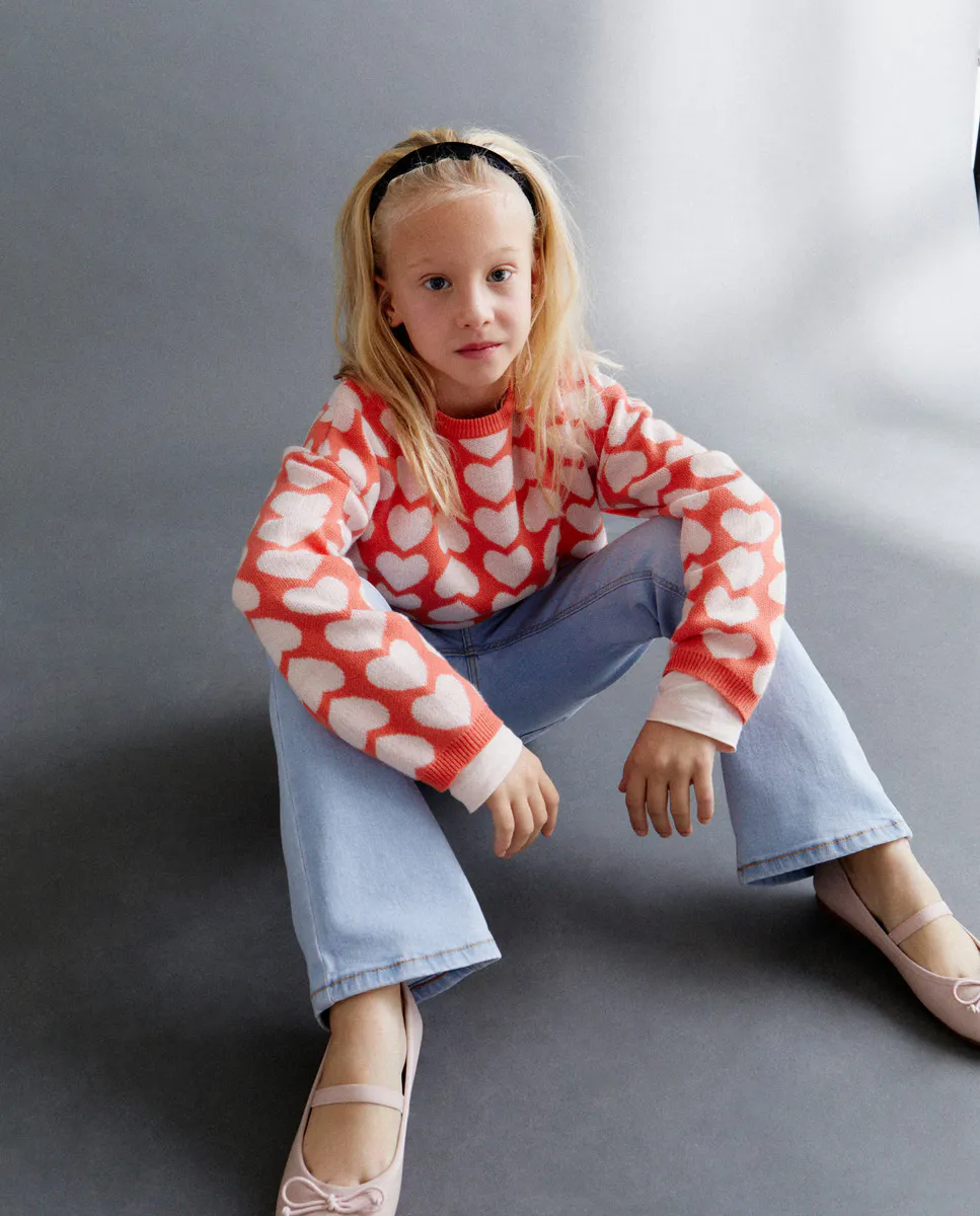 

Вязаный свитер для девочки Kids El Corte Inglés, красный