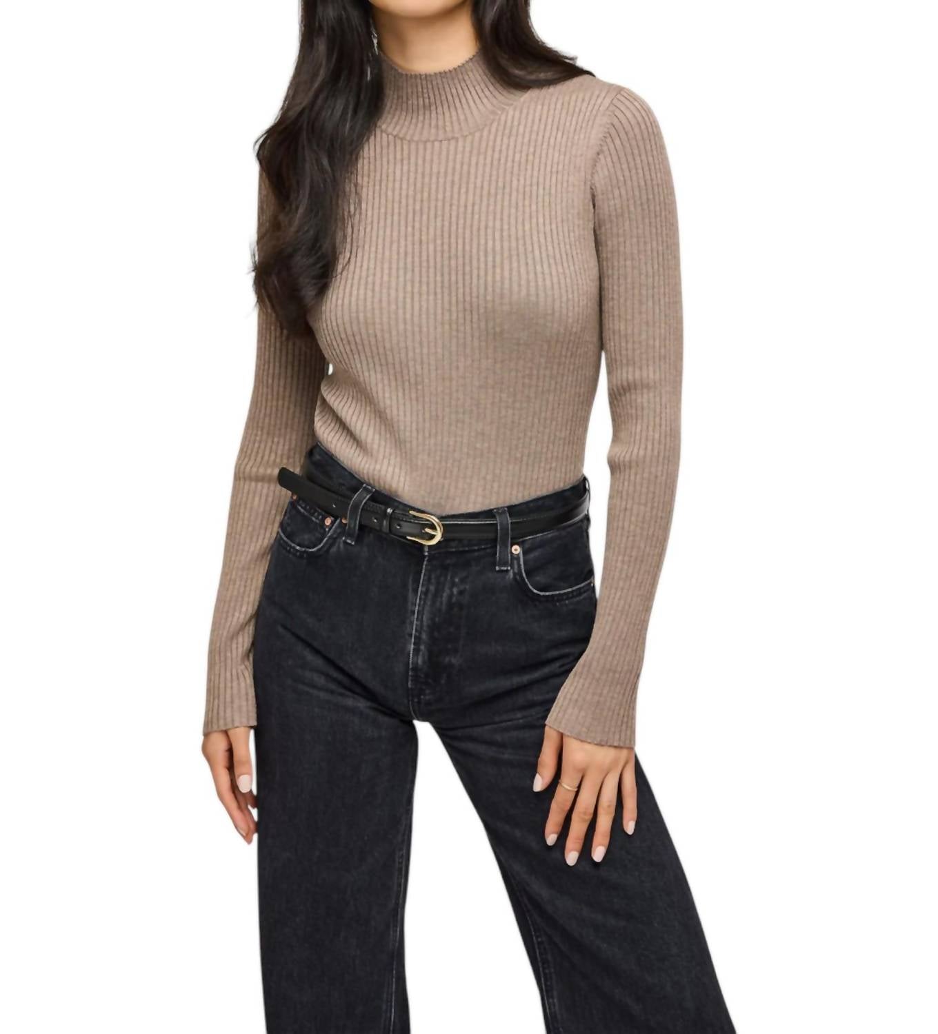 

Топ Arlen Ribbed Knit Top цвета Cobblestone Gentle Fawn