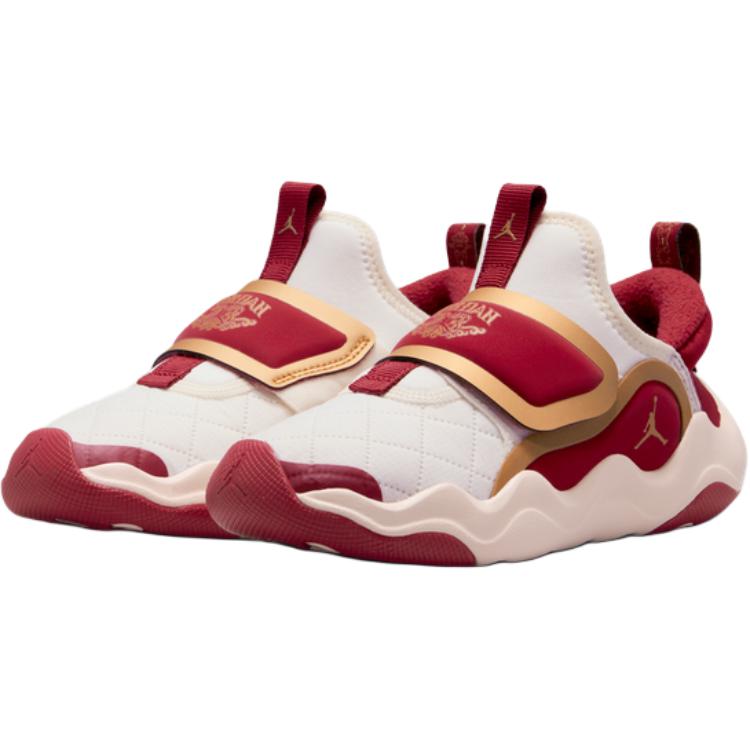 Jordan 23/7.2 Low top Детские баскетбольные кроссовки White Gold Red для детей 3-7 лет — фото 4
