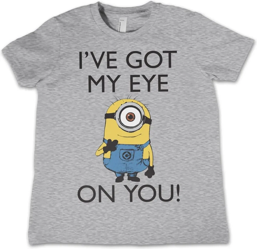 Футболка с принтом, Minions, серый