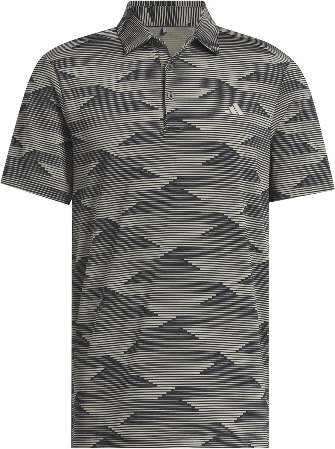 Футболка-поло Adidas Ultimate365 Speed Stripe, черный/бежевый