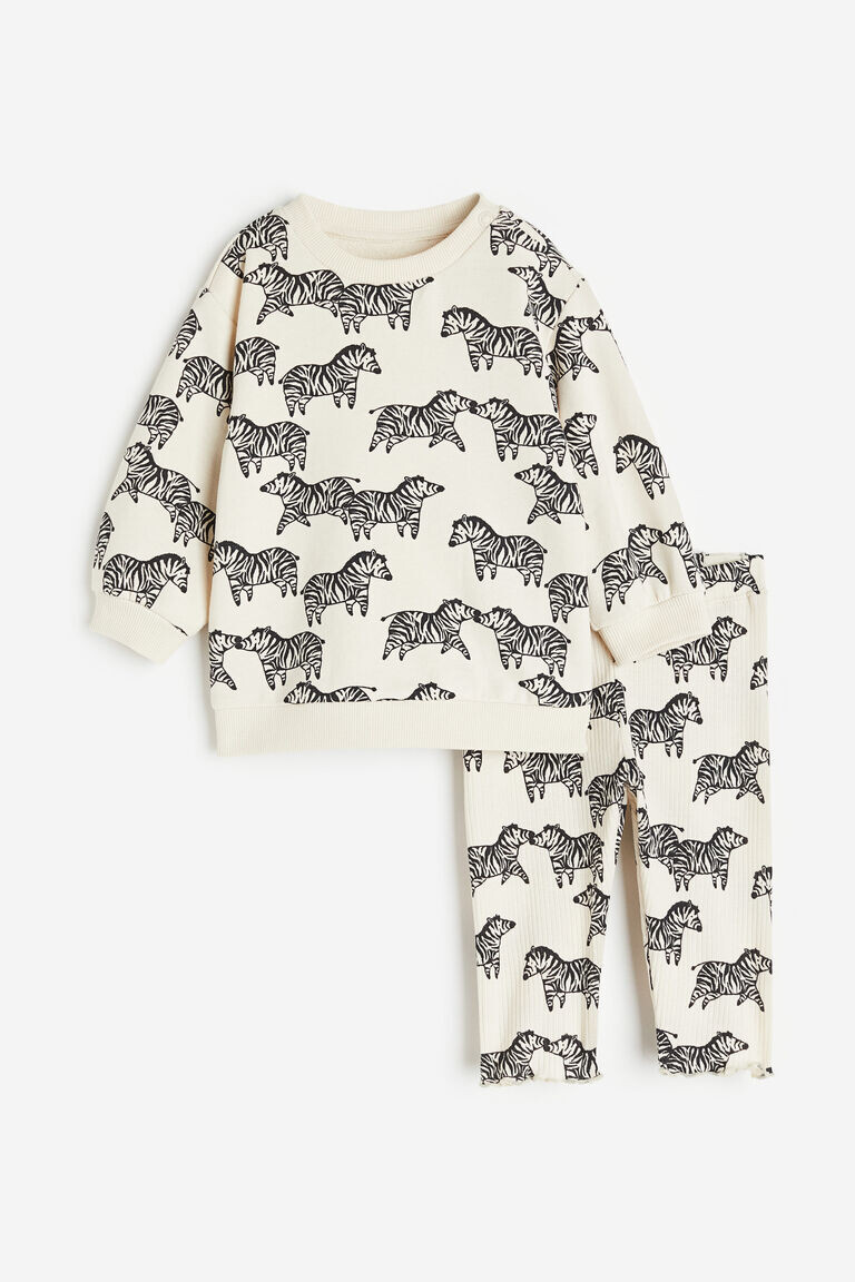

Комплект из двух предметов: толстовка и леггинсы H&M, белый