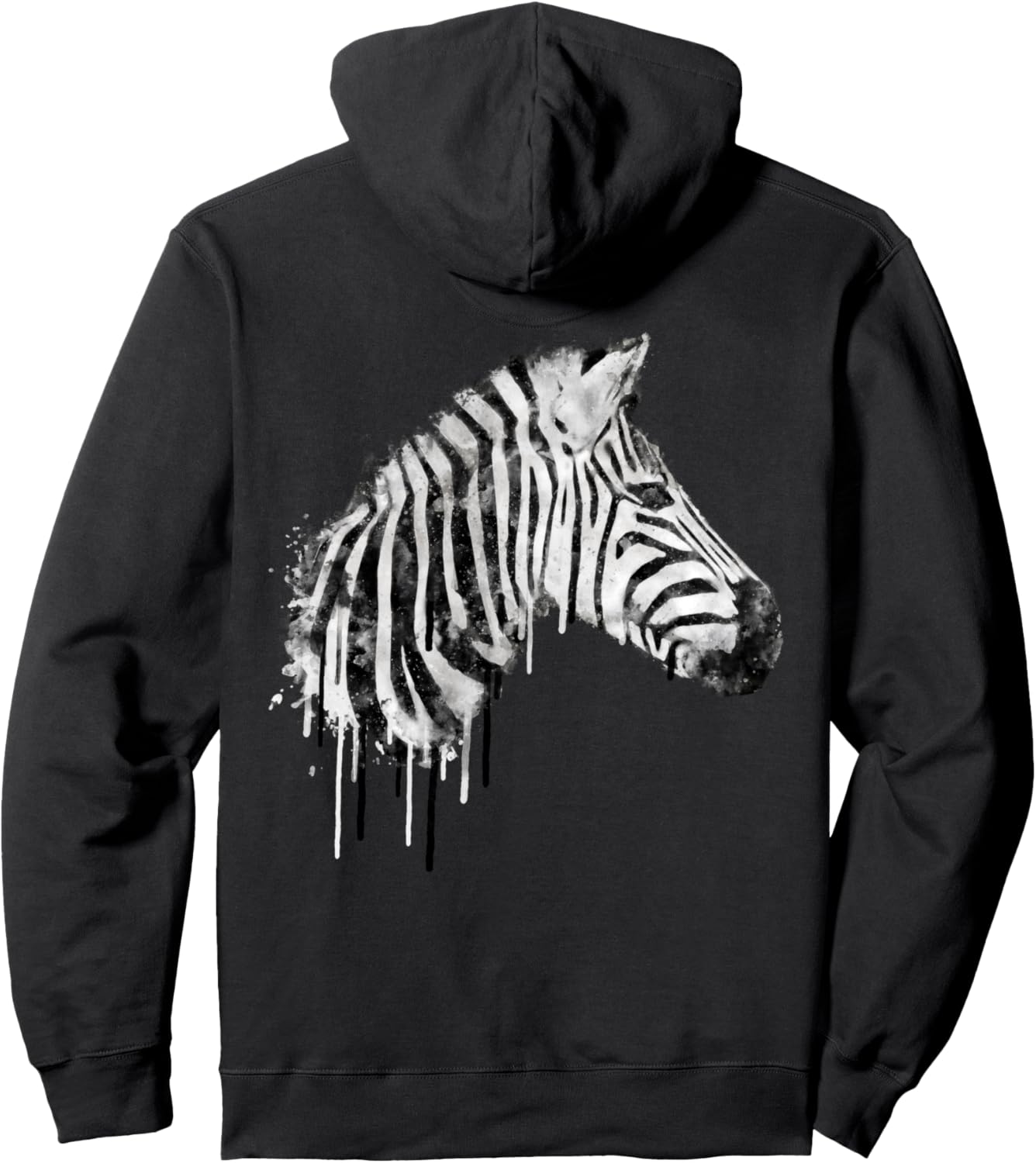 

Милая толстовка с рисунком зебры и лошади в акварельном стиле Dramabite, черный