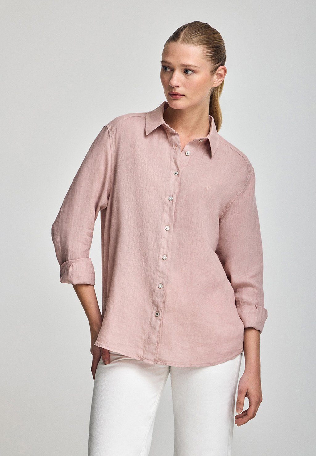 

Блузка на пуговицах LONG SLEEVE LOOSE FIT - MONOGRAM Polo Club, розовый