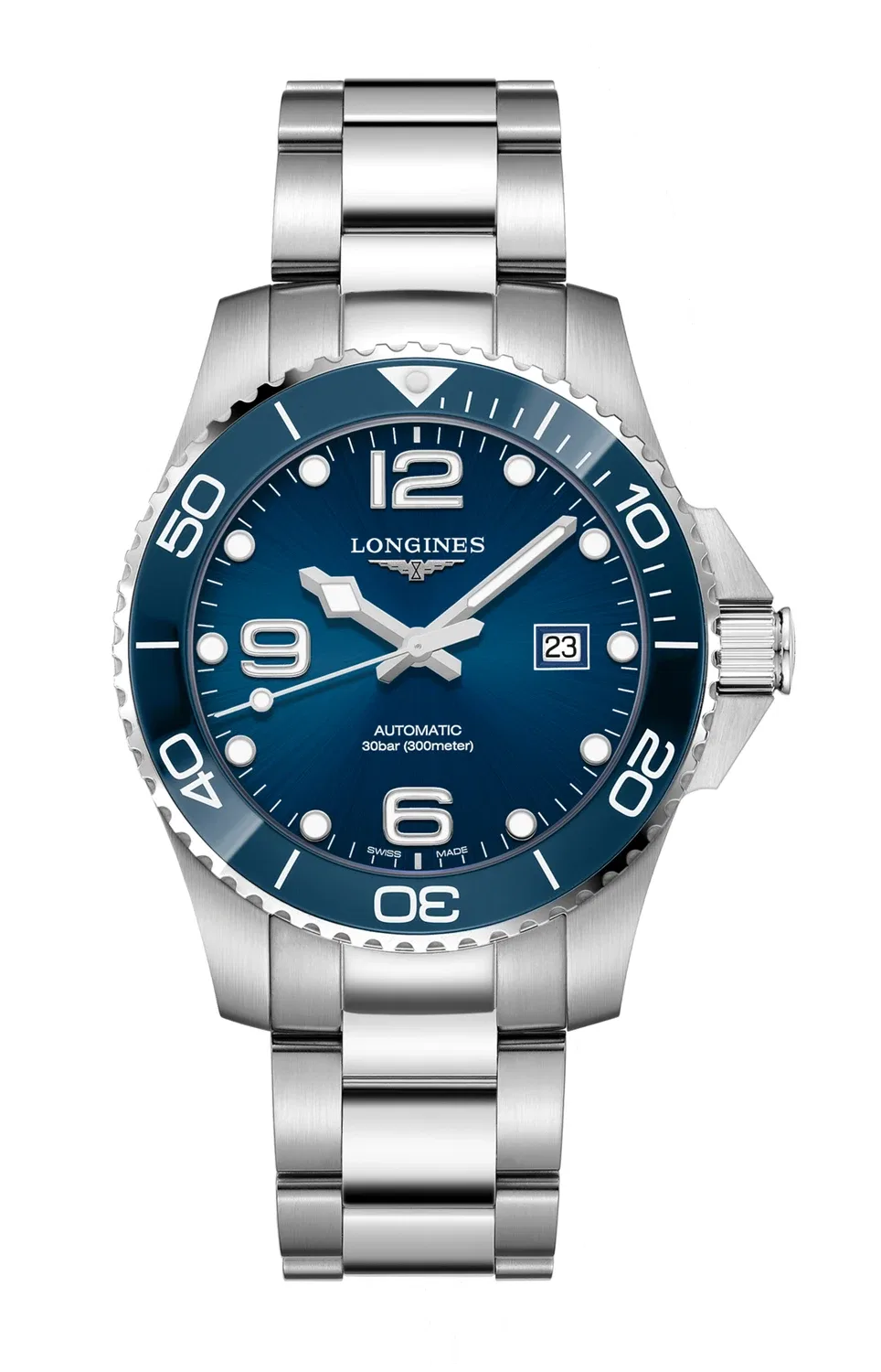 ГИДРОКОНКВЕСТ - L3.782.4.96.6 LONGINES, серебряный