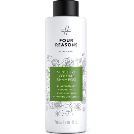FOUR REASONS No Nothing Sensitive Volume Shampoo - Парфюмированный шампунь для объема - придает истонченным волосам пышность 300мл