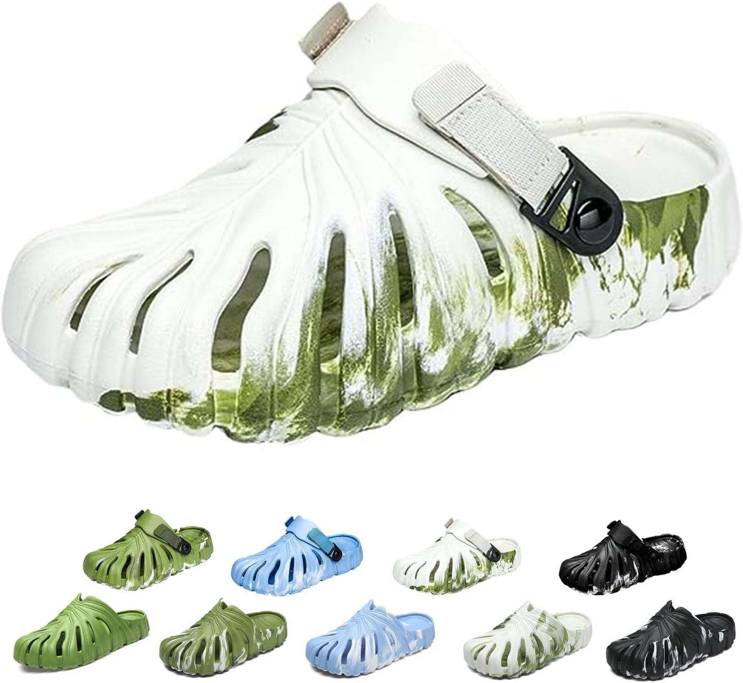 

Тапочки Spacebuyer Monstera, шлепанцы с листом монстеры, толстая подошва EVA, тапочки-подушки, нескользящие, быстросохнущие, дышащие пляжные шлепанцы Monstera для женщин и мужчин, белый