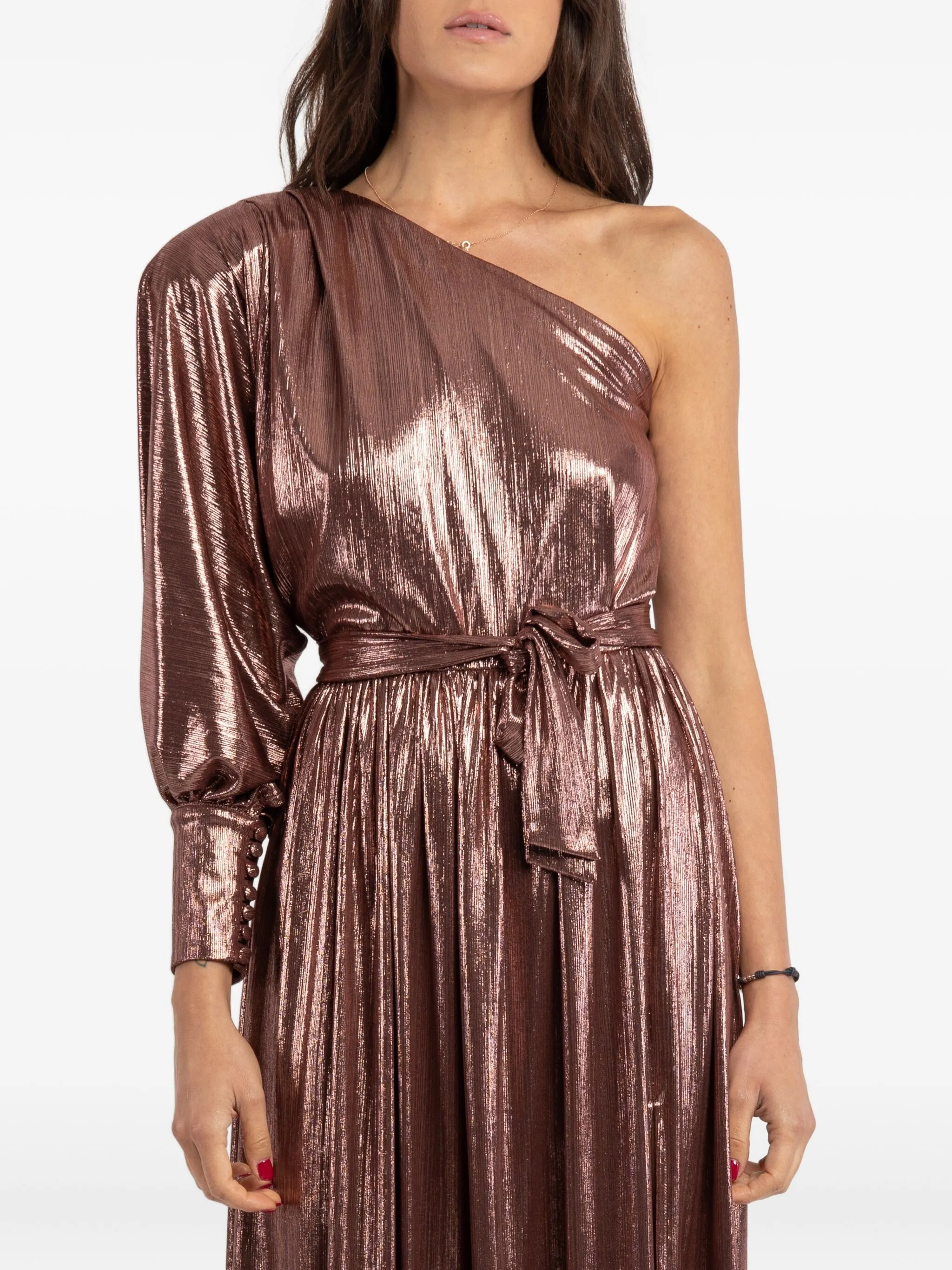 

Платье макси на одно плечо Actualee, розовый