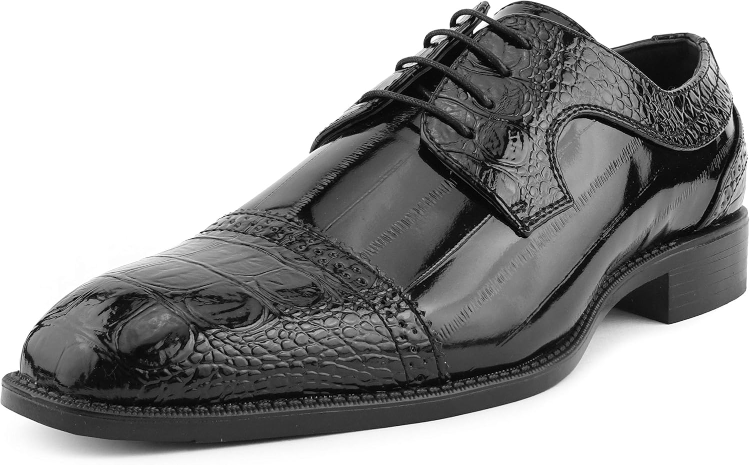 

Мужские оксфорды с мыском под крокодиловую кожу Bolano Dallas, черный