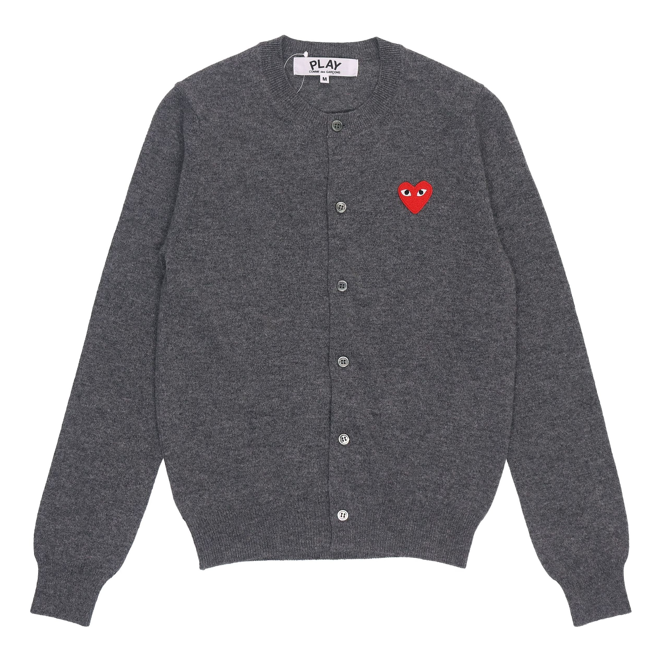 

Кардиган (WMNS) COMME des GARCONS PLAY Cardigan Red Emblem 'Grey' AZ-N007-051-3, серый