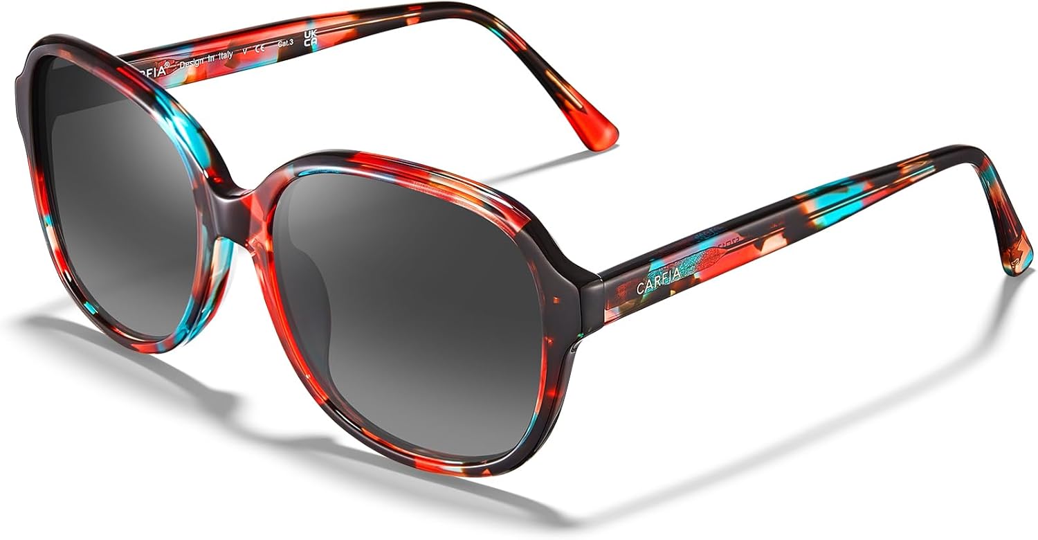 

Солнцезащитные очки CARFIA Acetate Oversized Square Polarized Sunglasses for Women с защитой от УФ-излучения, в стиле ретро, ​​большие и стильные, 6-1. Gray Gradient Lens