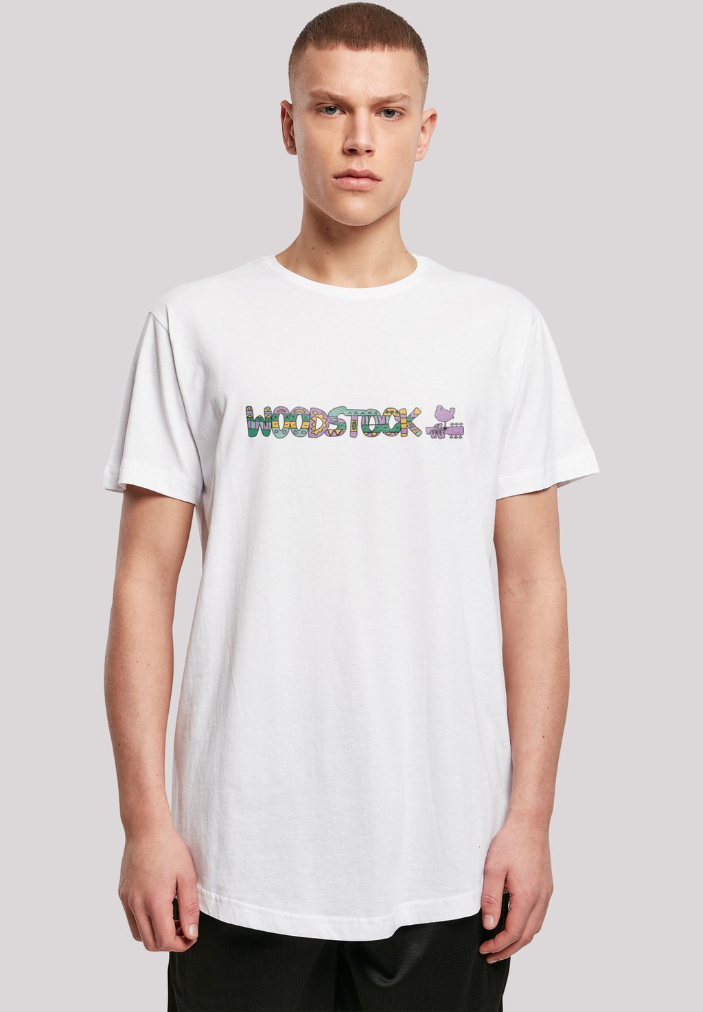 

Футболка с принтом WOODSTOCK AZTEC LOGO F4NT4STIC, белый