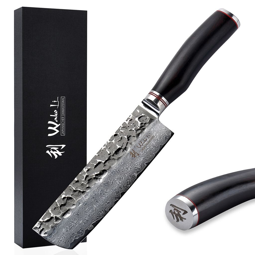 

Нож Wakoli EBO Damascus Nakiri I, лезвие 16,5 см, I рукоять из черного дуба