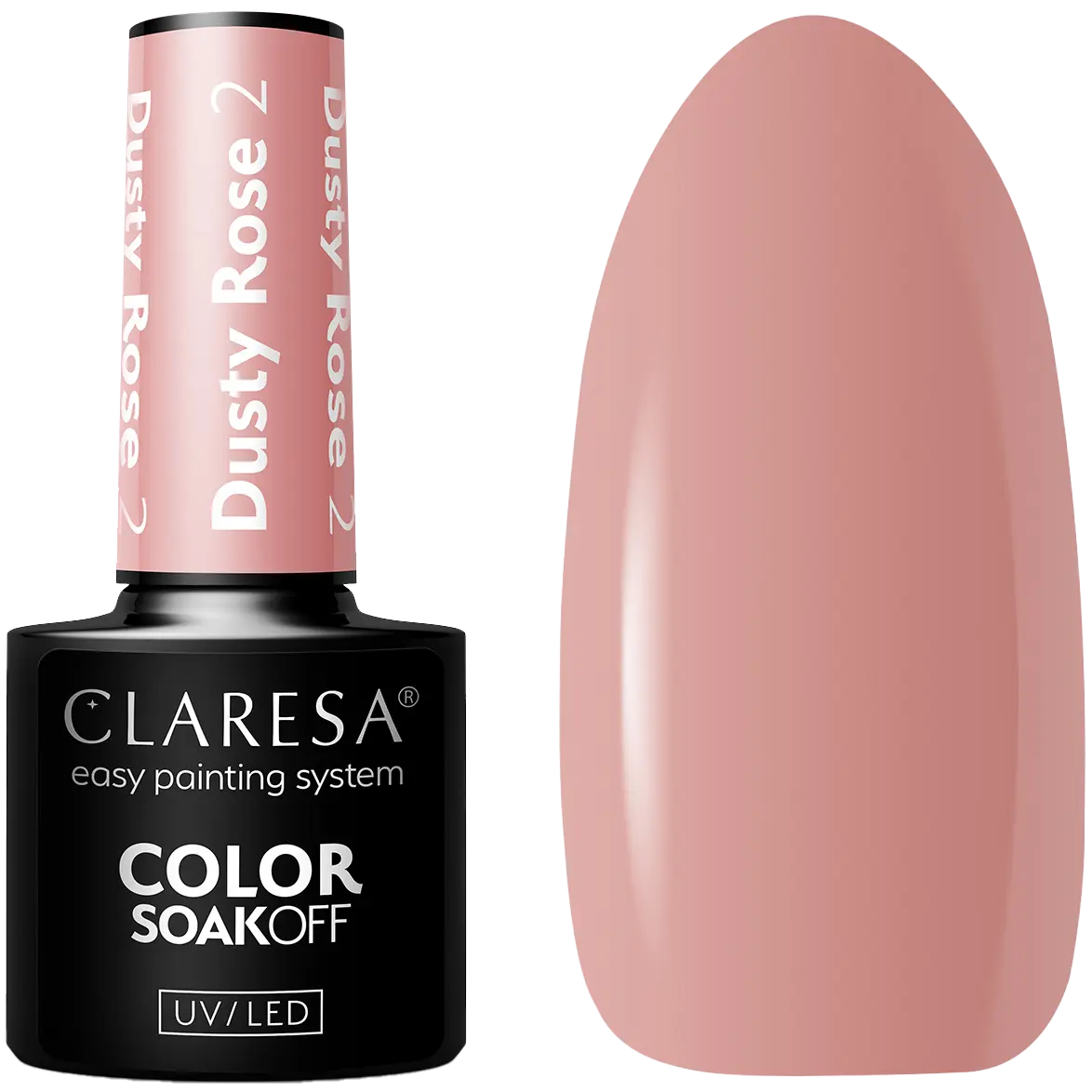 

Гибридный лак для ногтей 2 Claresa Dusty Rose, 5 гр