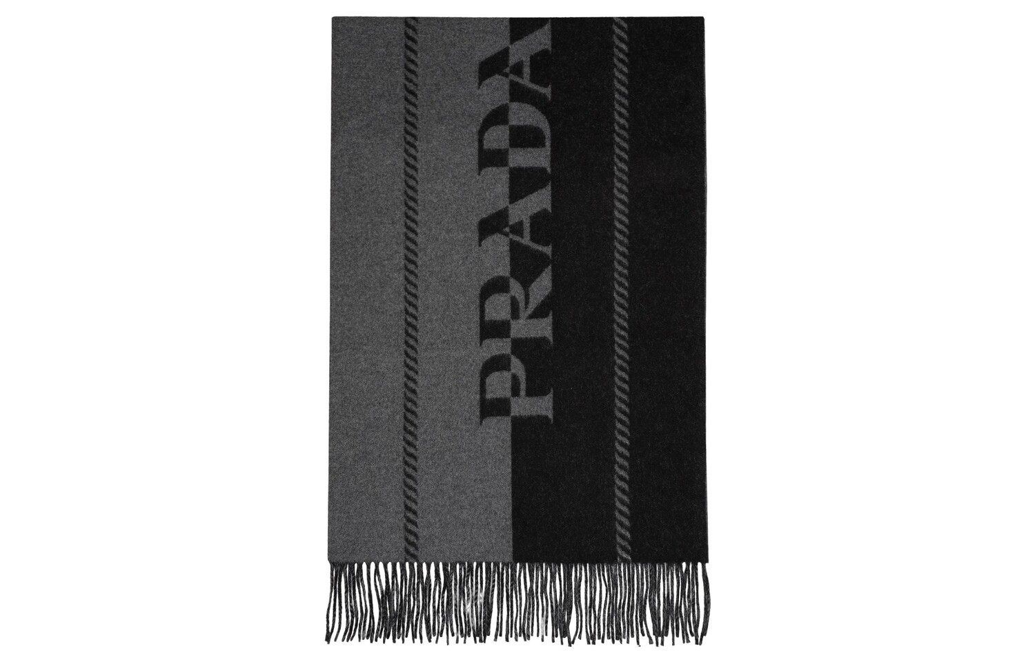 

Шарф вязаный Prada Unisex, черный / серый