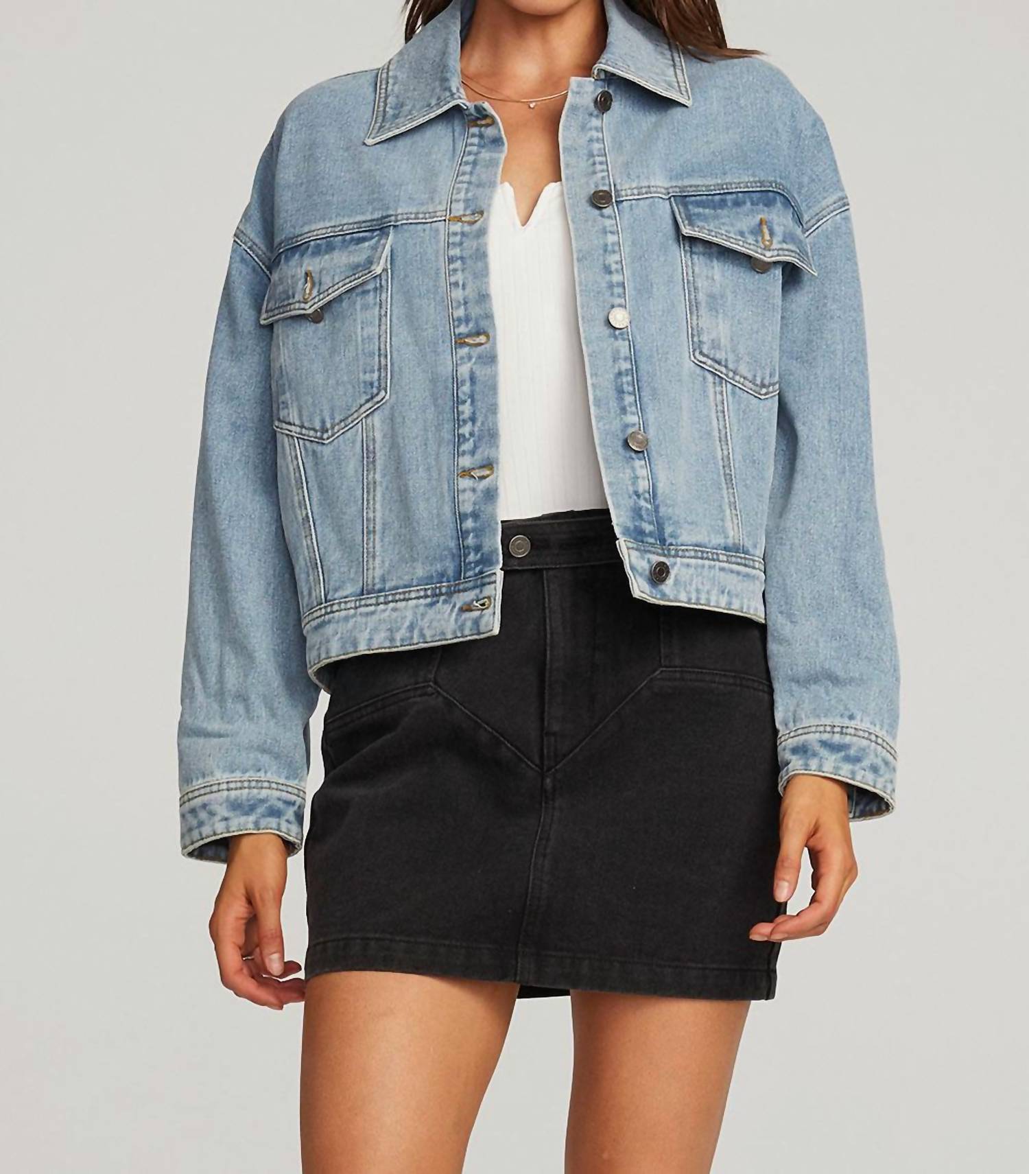 

Куртка Marin Denim из денима Stonewash Saltwater Luxe, цвет stonewash denim