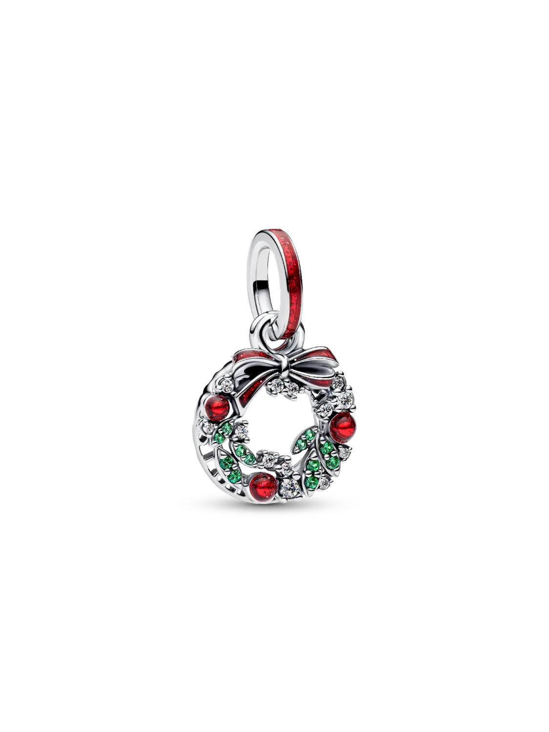 

Шарм Pandora Holiday Wreath Double Dangle, серебро 925 пробы