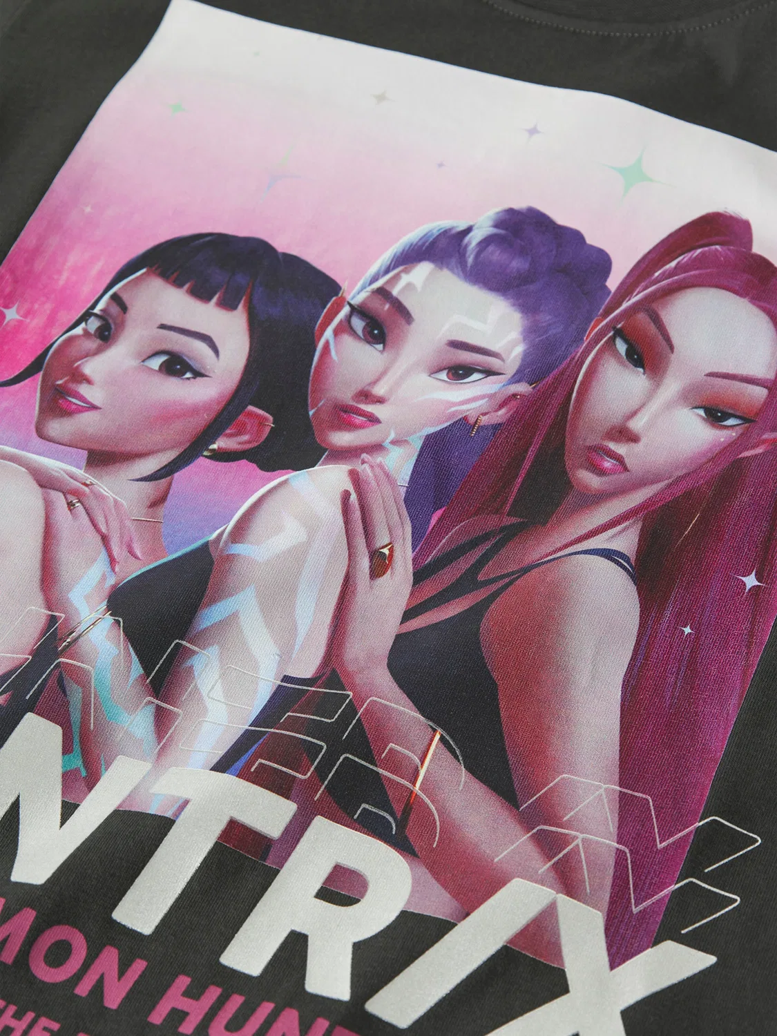 Футболка Name It NKFMaja Kpop черного цвета — фото 3
