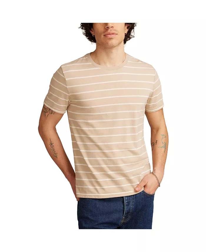 

Мужская футболка Venice Burnout Stripe с круглым вырезом Lucky Brand, коричневый/бежевый