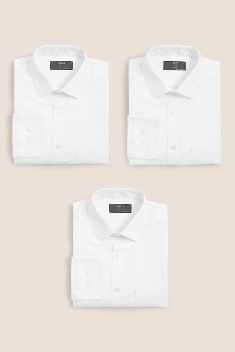 

Рубашки стандартного кроя – 3 шт Marks & Spencer, белый