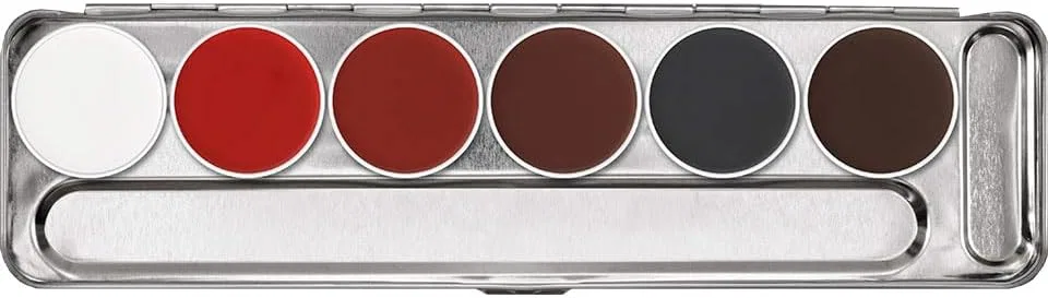 Палетка консилеров Kryolan Germany Supracolor 6 цветов, белый мини, бренд Renelo, оттенки S