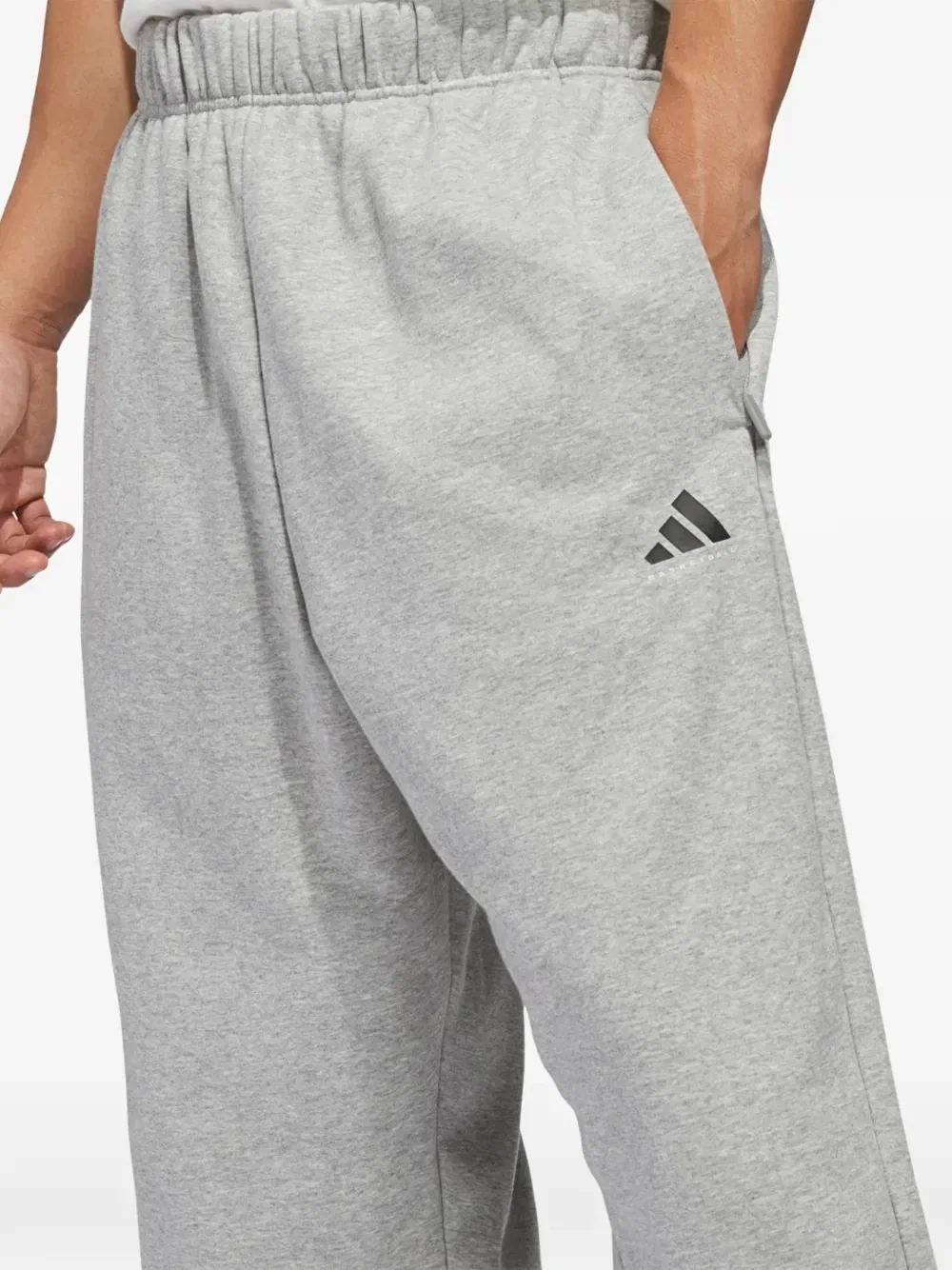 Спортивные штаны для баскетбола с логотипом Adidas, серый — фото 4
