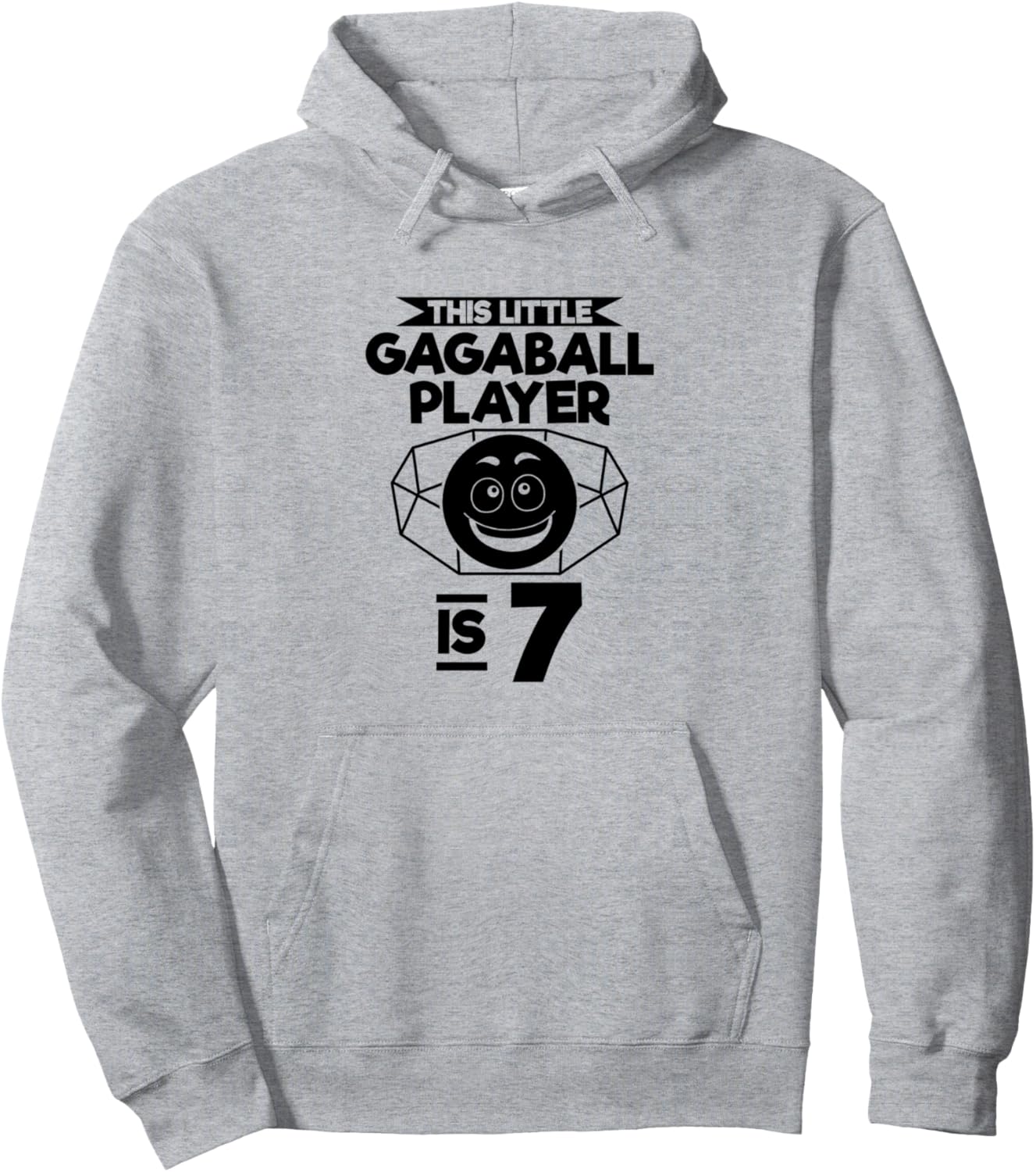 

Толстовка, Этот маленький игрок в гагабол - семилетний мальчик в толстовке с изображением игрока в гагабол Gagaball Player 7Th Birthday Gaga Ball Game, серый
