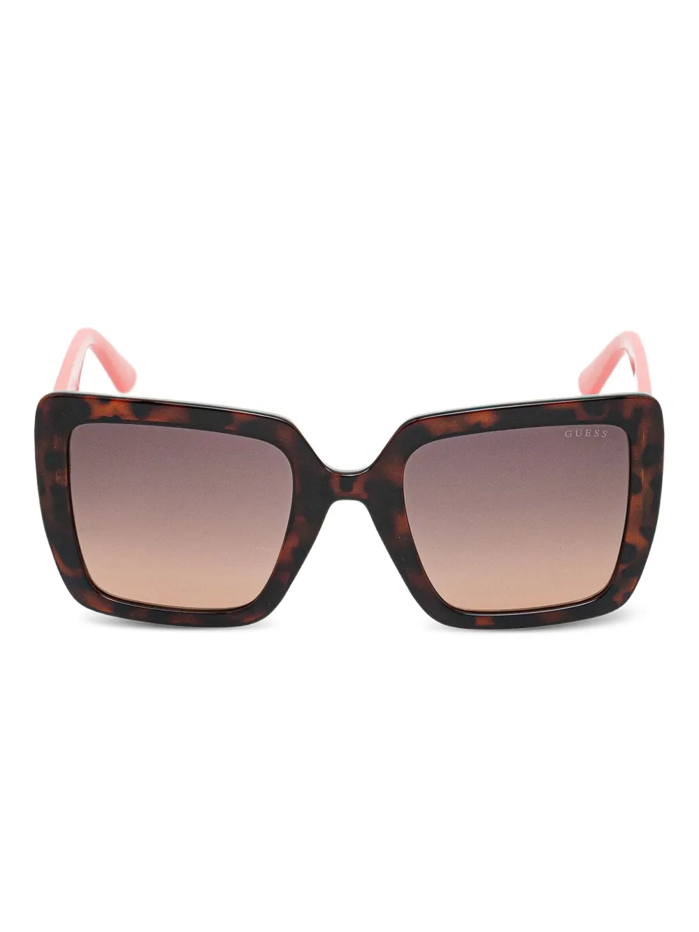 

Солнцезащитные очки в геометрической оправе с черепаховым принтом GUESS EYEWEAR, коричневый