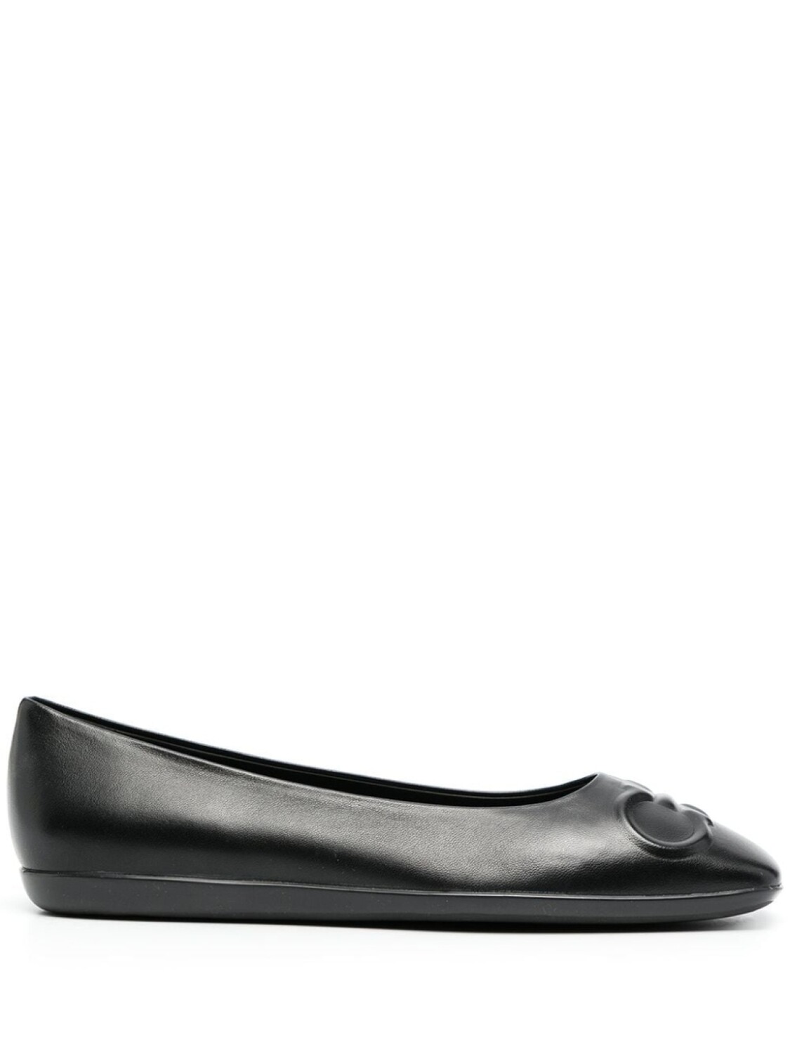 

Ferragamo балетки с тисненым декором Gancini, черный