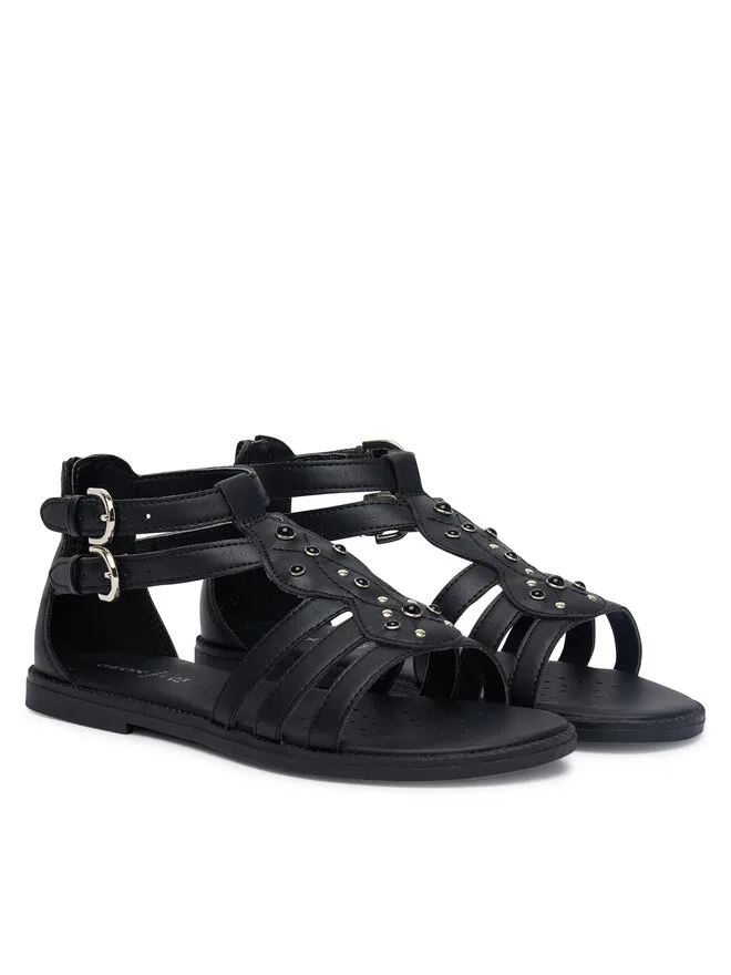 Geox Сандалии Сандалии Jr Sandal Karly J6535D 000BC C9258 D черные — фото 2