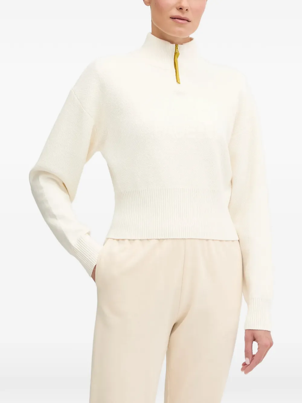 

Свитер с высоким воротником и четверной молнией The North Face, бежевый