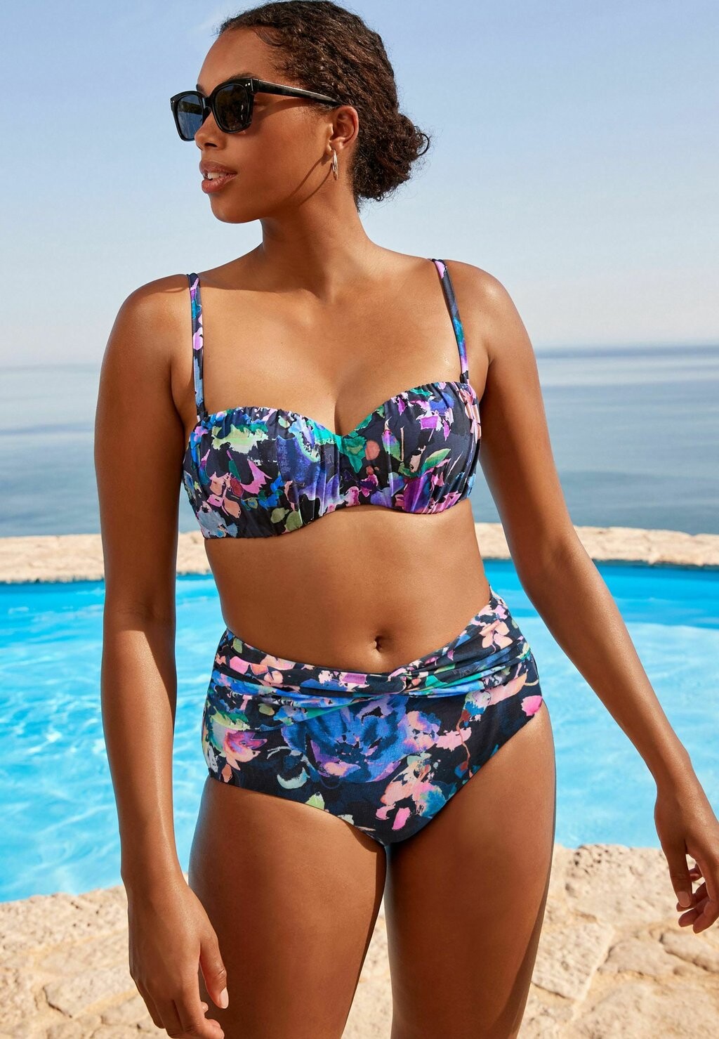 

Верх бикини RUCHED SHAPING BANDEAU REGULAR Next, синий