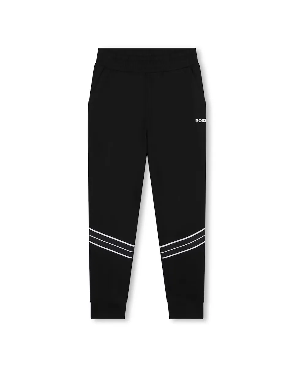 

Узкие черные спортивные штаны для мальчика BOSS Kidswear
