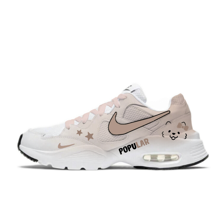 

Nike Женские кроссовки Air Max Fusion для бега низкие устойчивые к истиранию белые коричневые