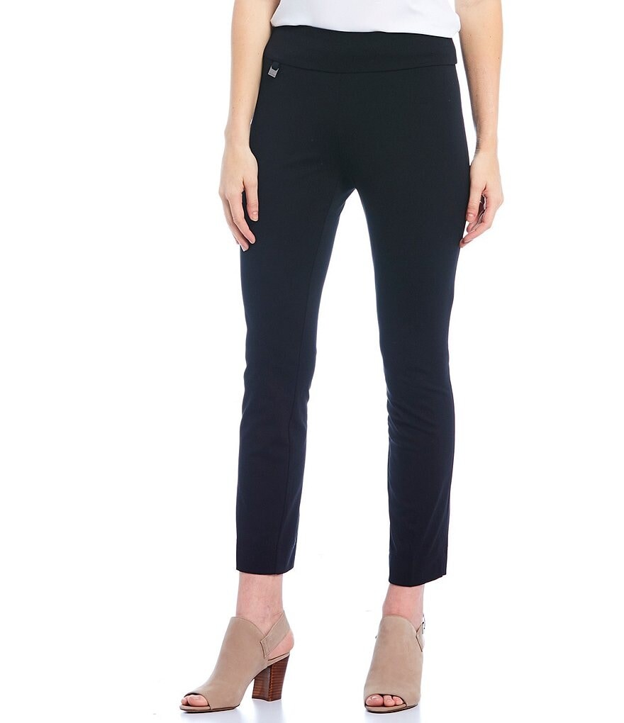 

Slimsation by Multiples Petite Size Однотонные трикотажные брюки без застежки с прямым кроем до щиколотки, черный