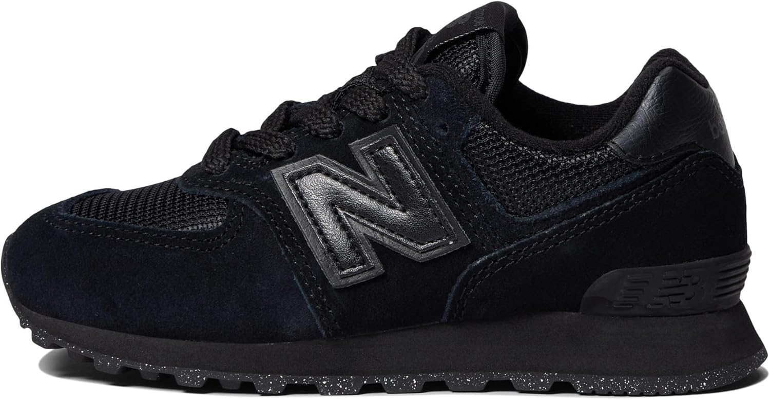 Кроссовки New Balance Kids' 574 V1 на шнуровке, черный — фото 4