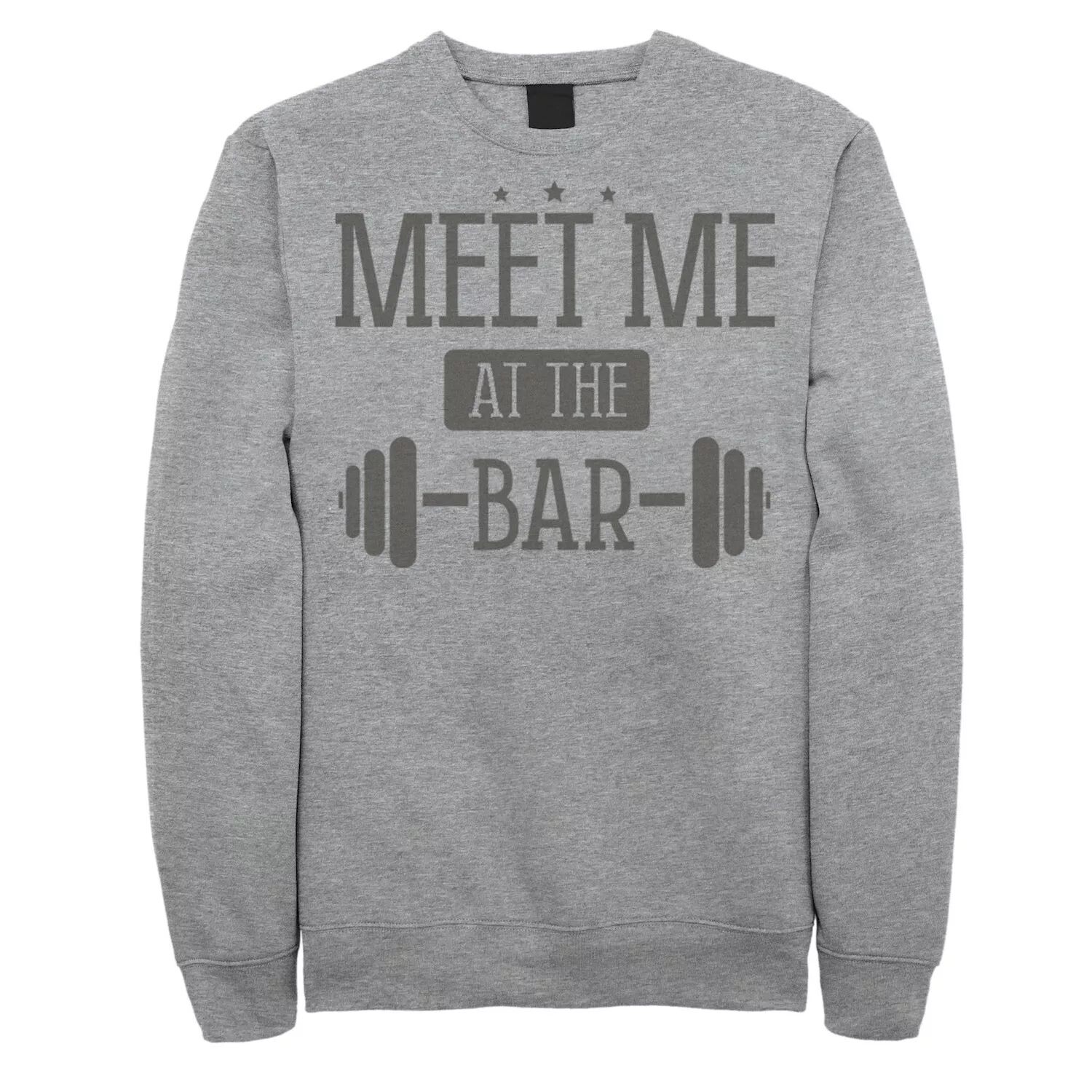 

Мужской флисовый пуловер Meet Me At The Bar с гантелями и графическим рисунком Licensed Character