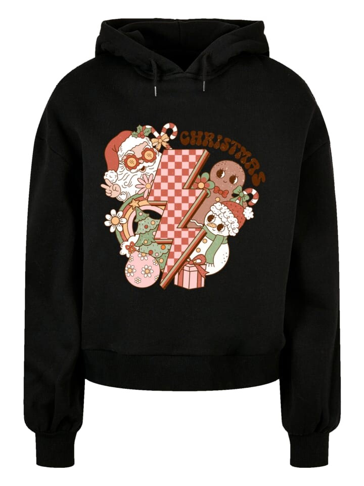

Пуловер F4NT4STIC Oversized Hoody Groovy Weihnachten Flash Cozy Vibes, черный